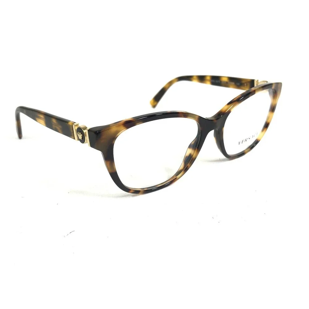 Versace Eyeglasses Frames MOD. 3273 5306 Brown Tortoise Gold Cat Eye 52-16-135